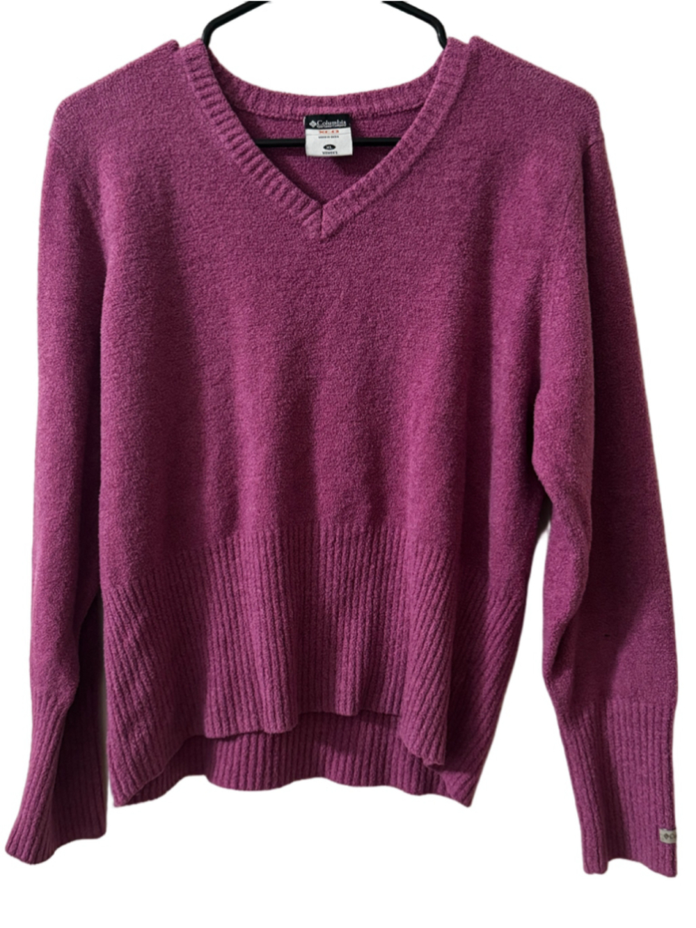 Columbia V-Neck Sweater XL Purple